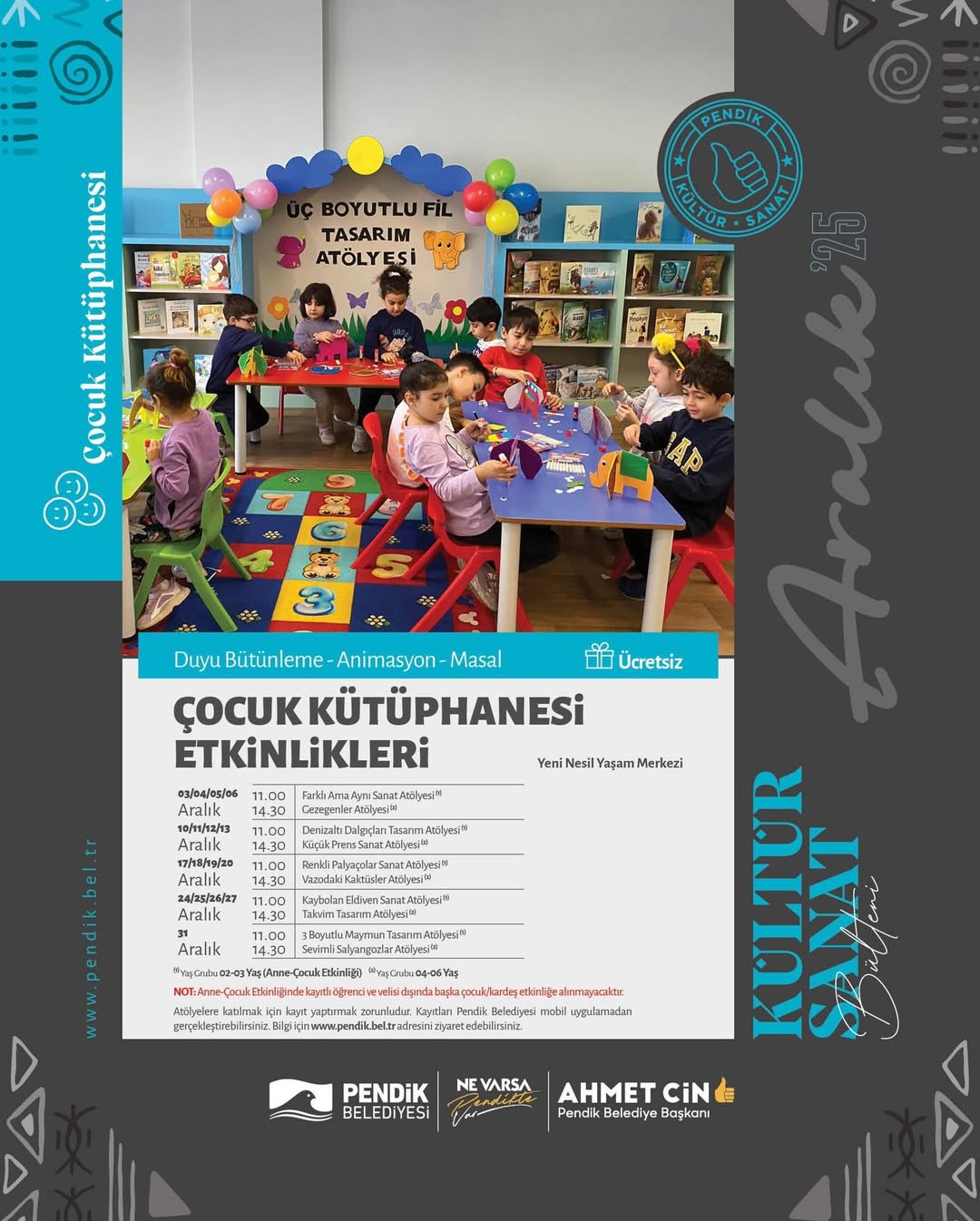 Pendik Kültür Sanat - Çocuk Kütüphanesi Etkinlikleri