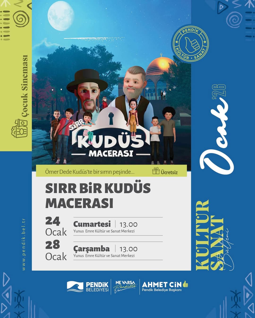 Pendik Kültür Sanat - Çocuk Sineması: Sırr Bir Kudüs Macerası