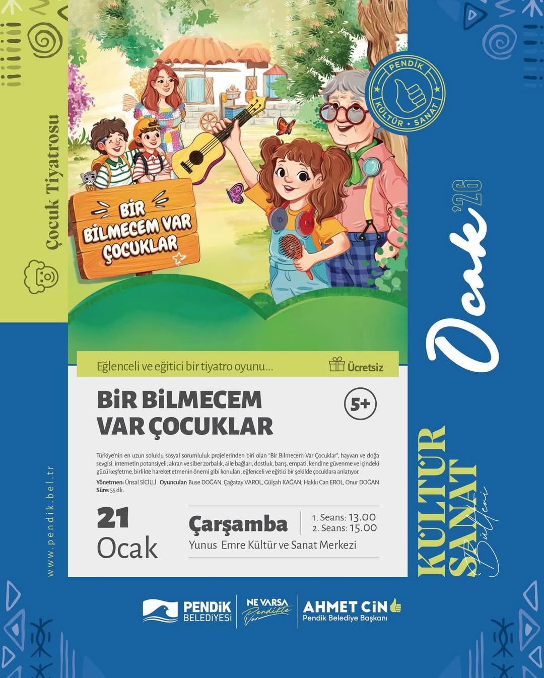 Pendik Kültür Sanat - Çocuk Tiyatrosu: Bir Bilmecem Var Çocuklar