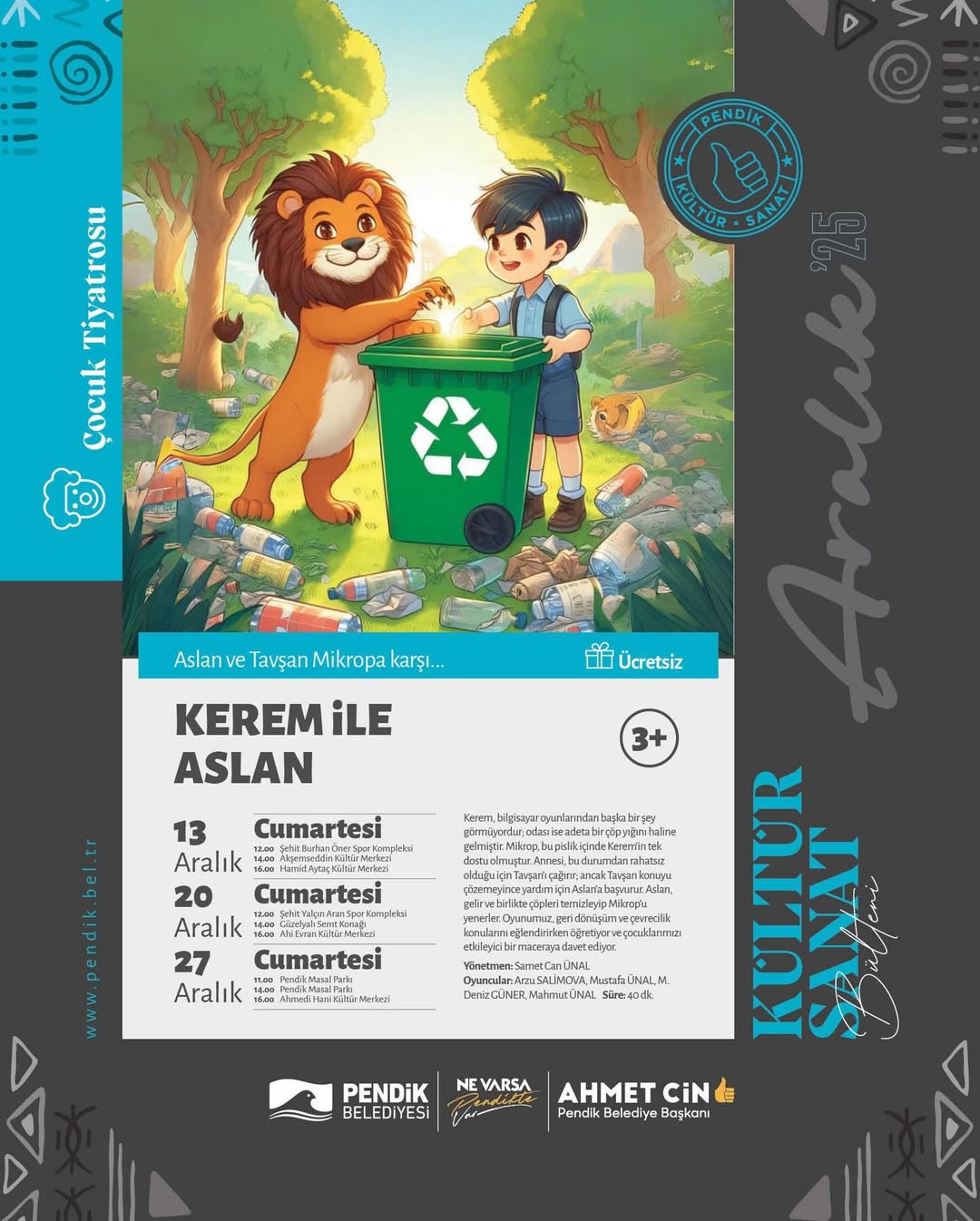 Pendik Kültür Sanat - Çocuk Tiyatrosu: Kerem ile Aslan