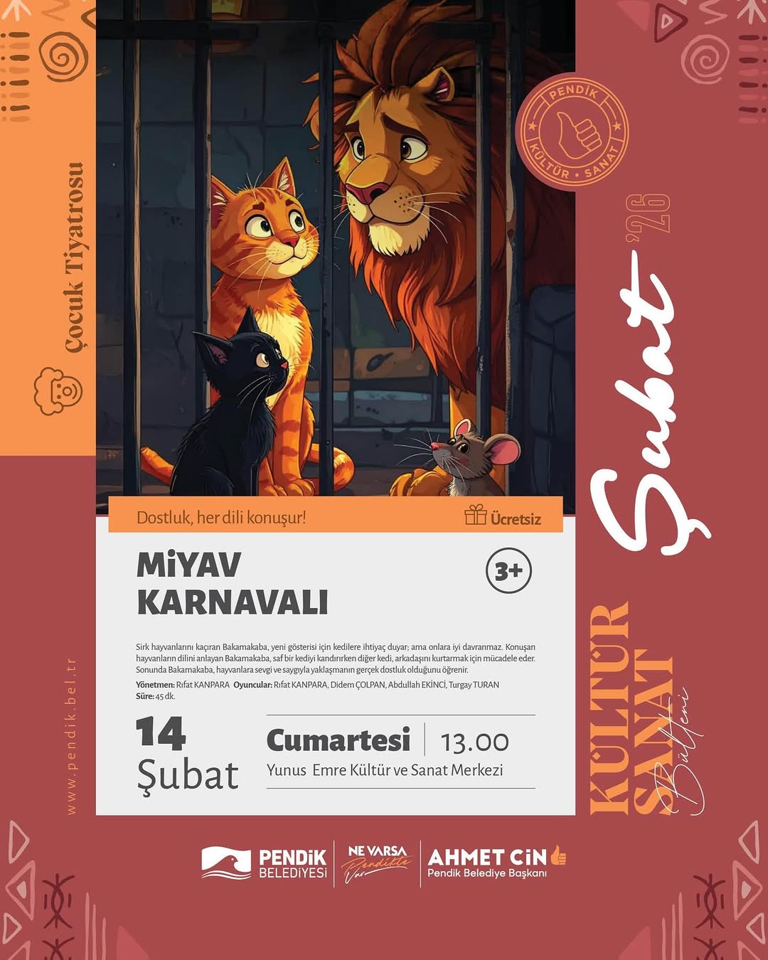 Pendik Kültür Sanat - Çocuk Tiyatrosu: Miyav Karnavalı