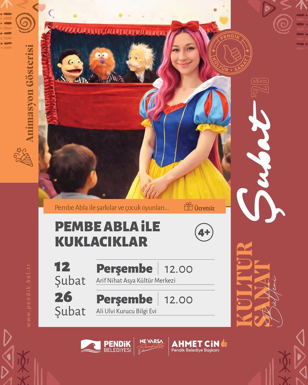 Pendik Kültür Sanat - Animasyon Gösterisi: Pembe Abla ile Kuklacılar